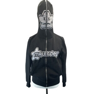Maur Dept Women's XS Star Full Zip Black/White Hoodie - Life is What You Make it